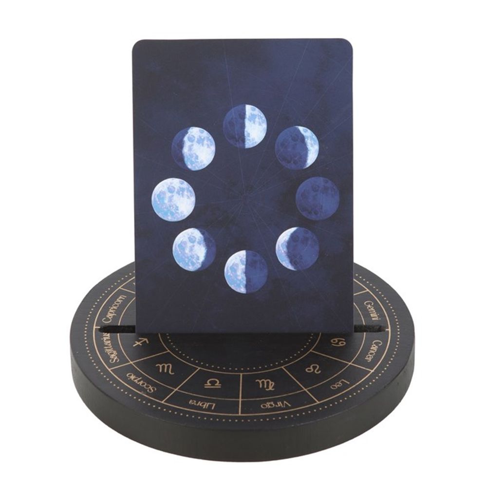 Black Astrology Wheel Tarot Card Stand