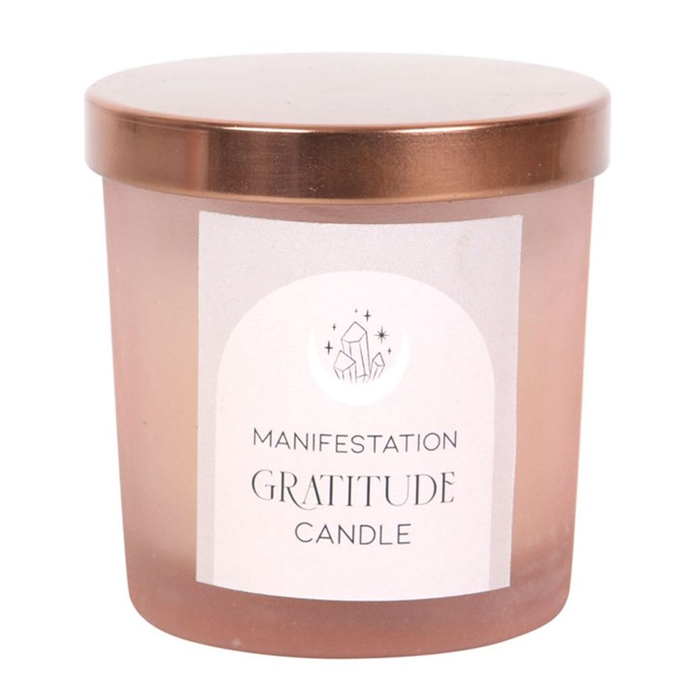 Gratitude Wild Rose Crystal Chip Candle